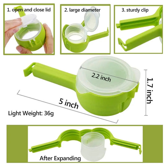 Clips de bolsa para almacenamiento de alimentos